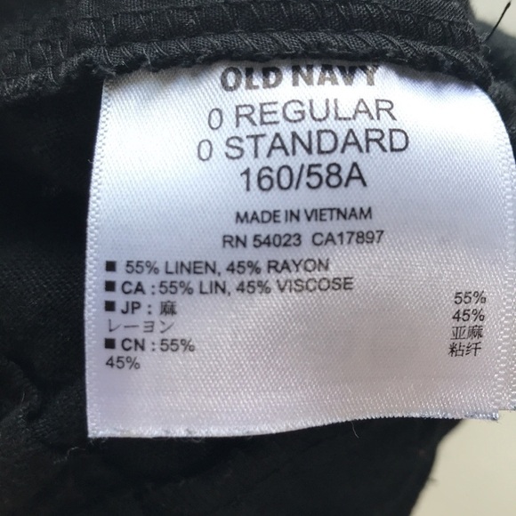 OLD Navy black linen blend tie front shorts size 0 - Picture 11 of 11